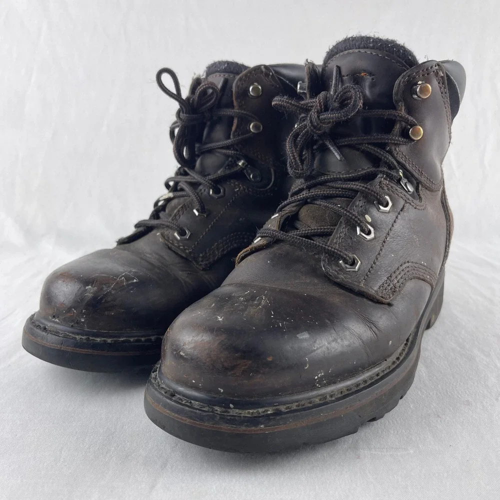 Timberland PRO Direct Attach Men 8M Brown Soft Toe Work Boot Leather 33046 A7001